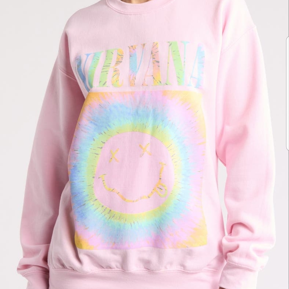 Pink Oversized Graphic Hoodie